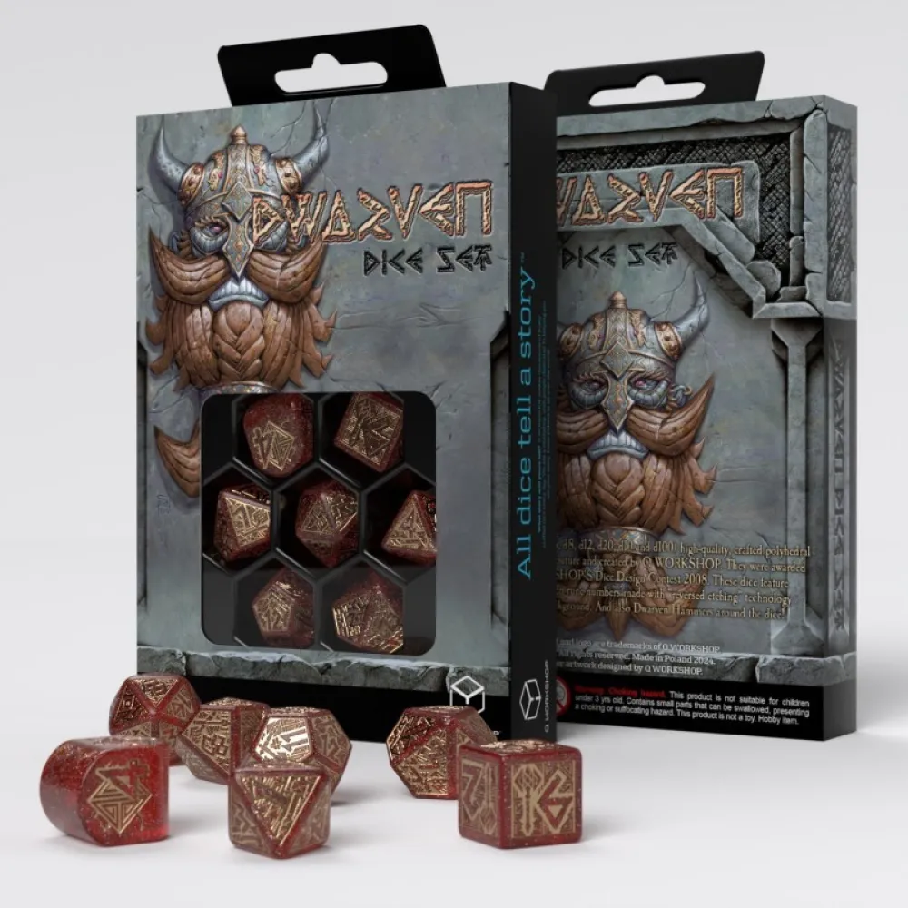 Dwarven Dice Set - Gold and Gems