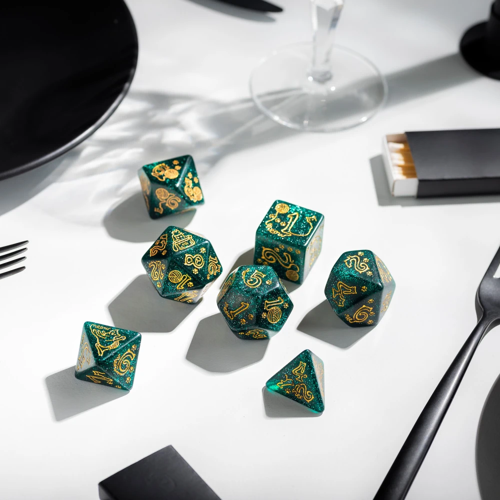 Large Cat Dice Set: Merlin