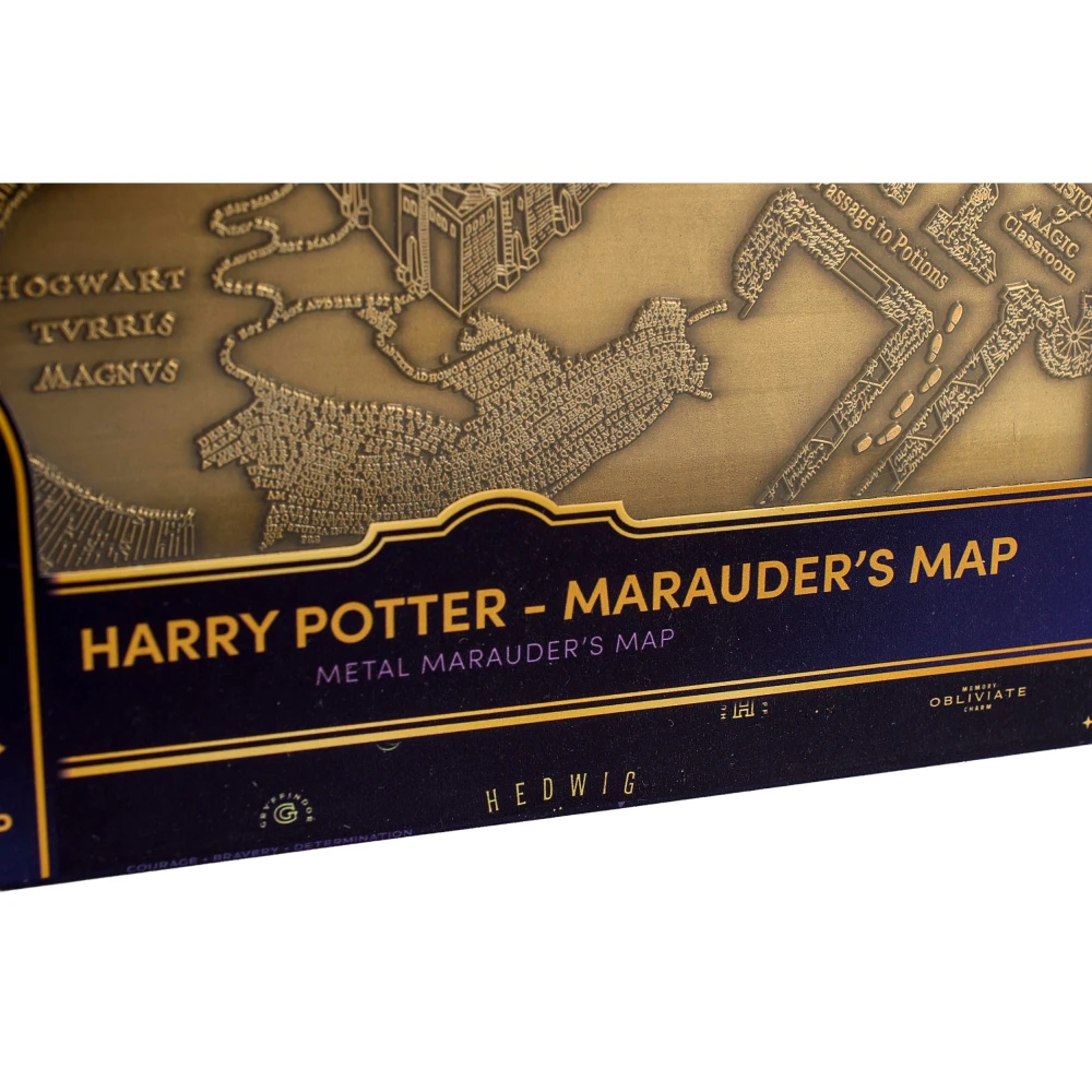 Harry Potter Replik: Karte des Rumtreibers, Metallkarte