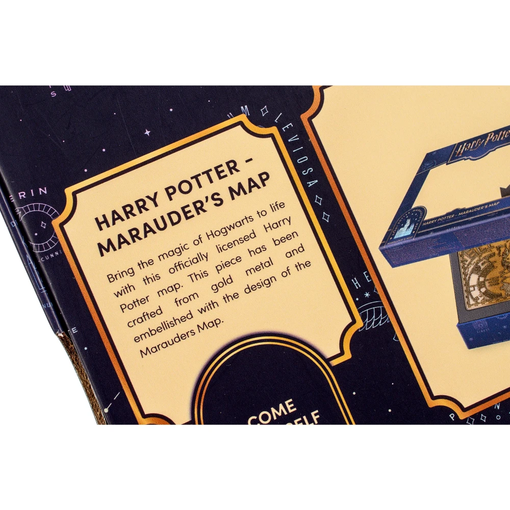 Harry Potter Replik: Karte des Rumtreibers, Metallkarte