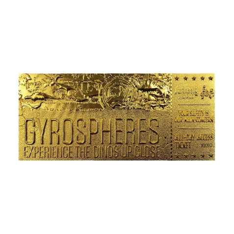 Jurassic Park Collectible Ingot - Gyrosphere Ticket