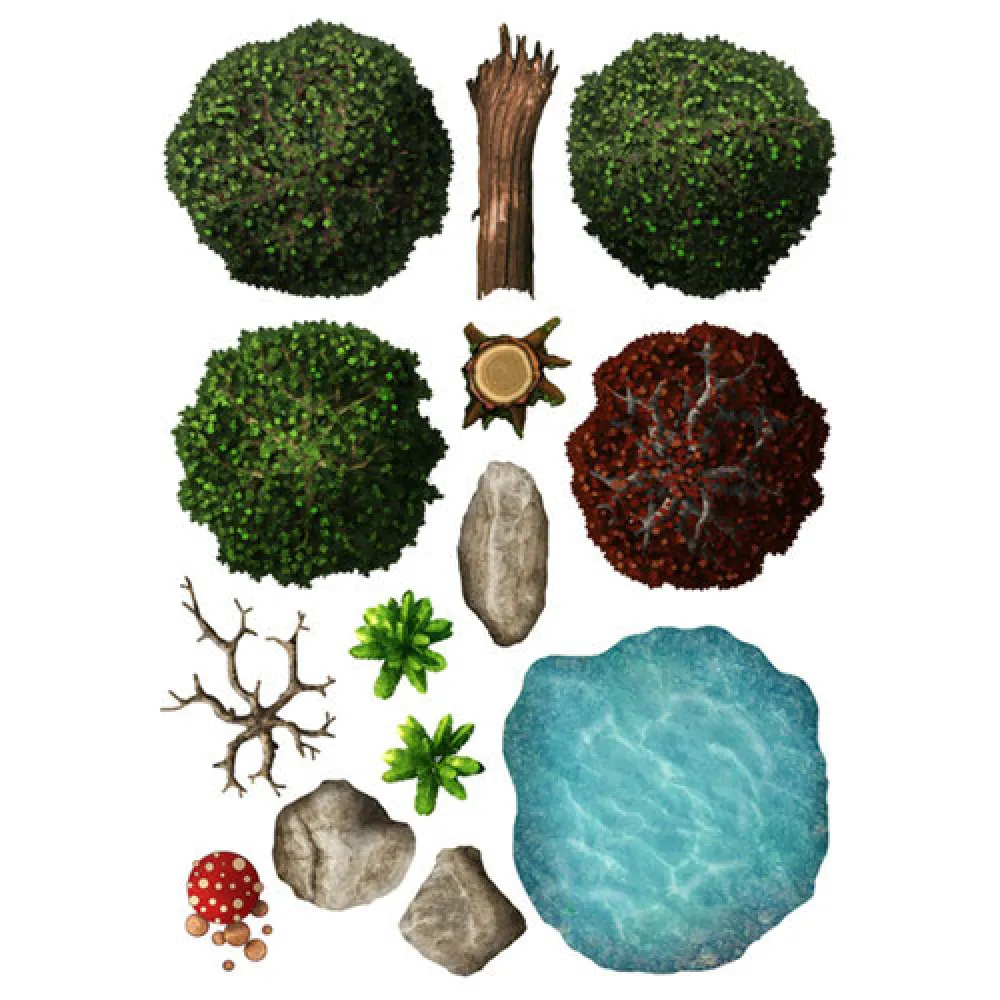 Add-on Scenery for RPG Battle Maps - Wilderness