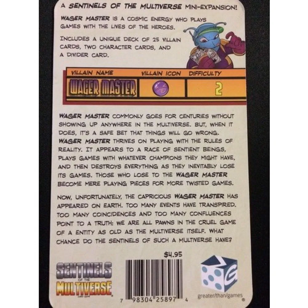 Sentinels of the Multiverse: Wager Master Villain Character