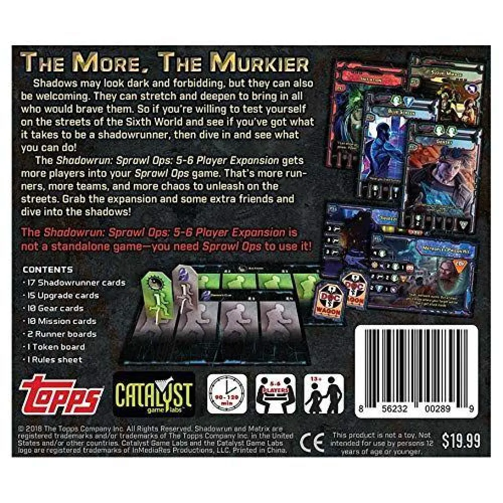 Shadowrun: Sprawl Ops 5 to 6 Player Expansion