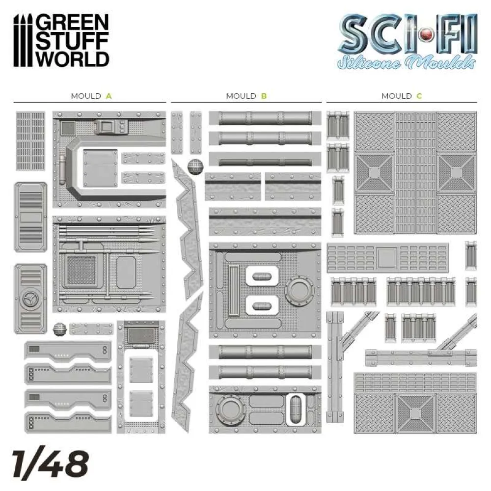 Silikónová forma Green Stuff World - Sci-Fi
