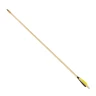 Wooden arrow - feather fletching, black-yellow