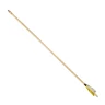 Wooden arrow - feather fletching, white-yellow barred