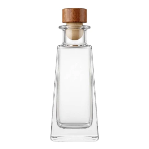 Sklenená fľaštička obdĺžniková s korkom, 100 ml