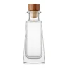 Sklenená fľaštička obdĺžniková s korkom, 100 ml
