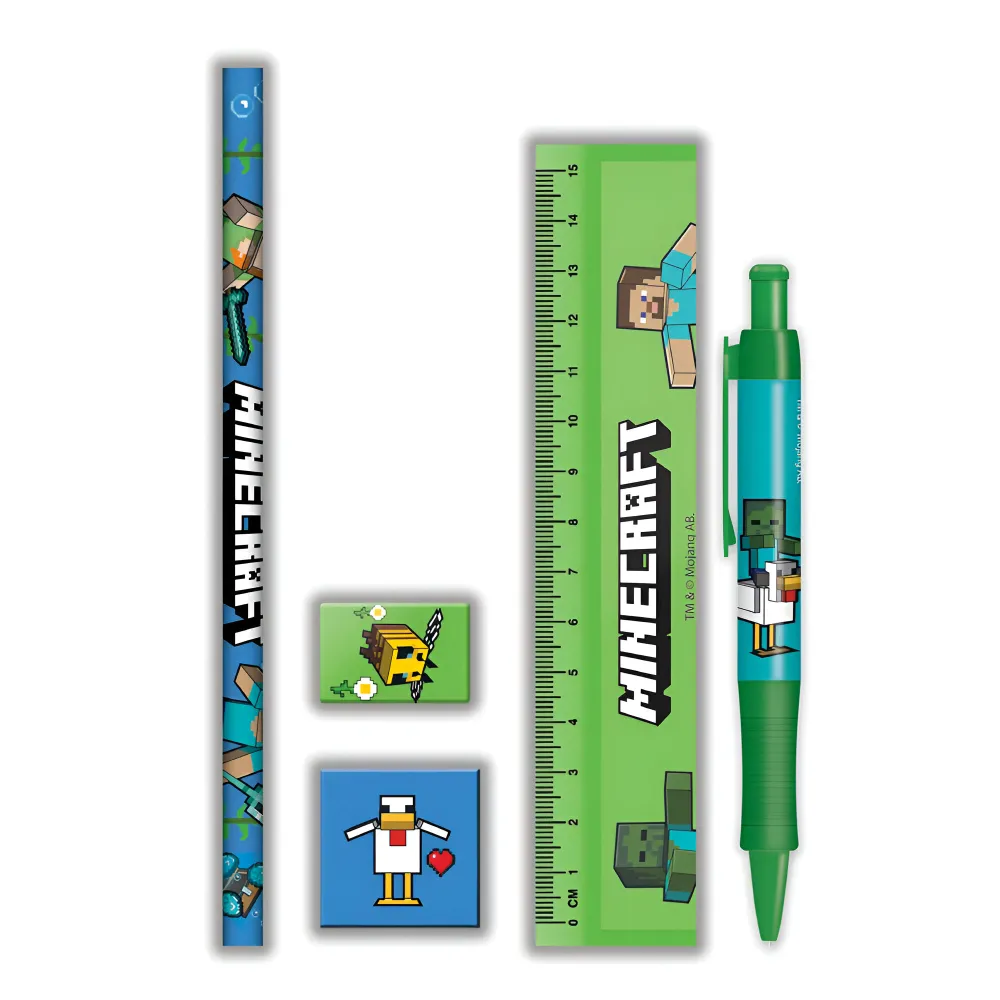 Minecraft School Supplies, 5 pcs