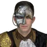 Škraboška Steampunk - Kovová tvár