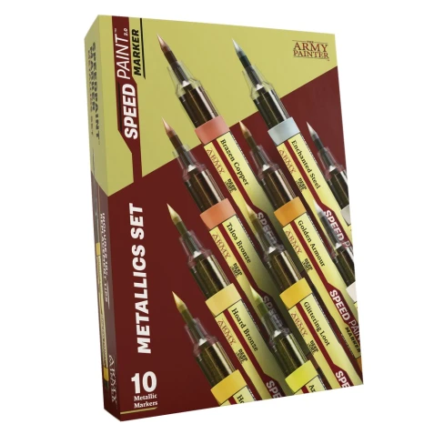 Metalické fixy Army Painter: Speedpaint Marker - Metallics Set