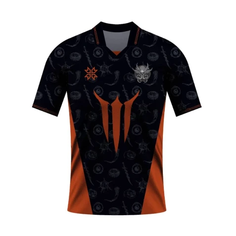 Baldur's Gate 3 Sports Polo Shirt - Black & Red