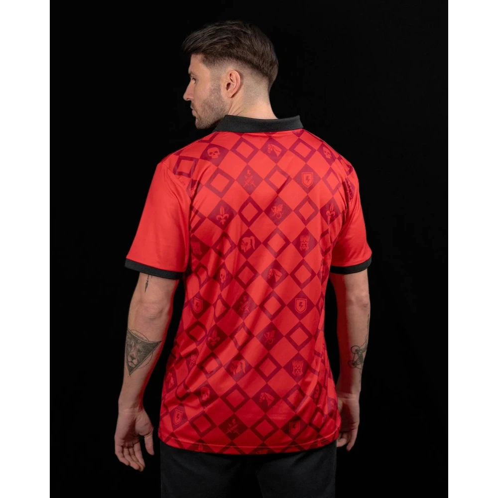 Sport-T-Shirt The Witcher – rot, mit Kragen
