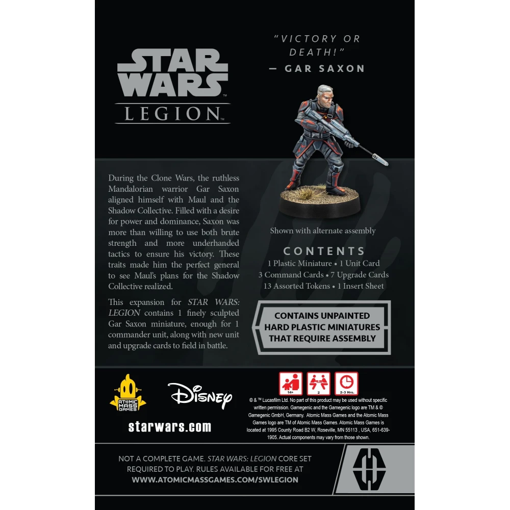 Star Wars Legion: Gar Saxon Commander Expansion