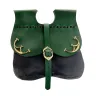 Medieval pouch with fittings - green