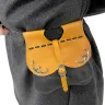 Medieval pouch with metal fittings - yellow