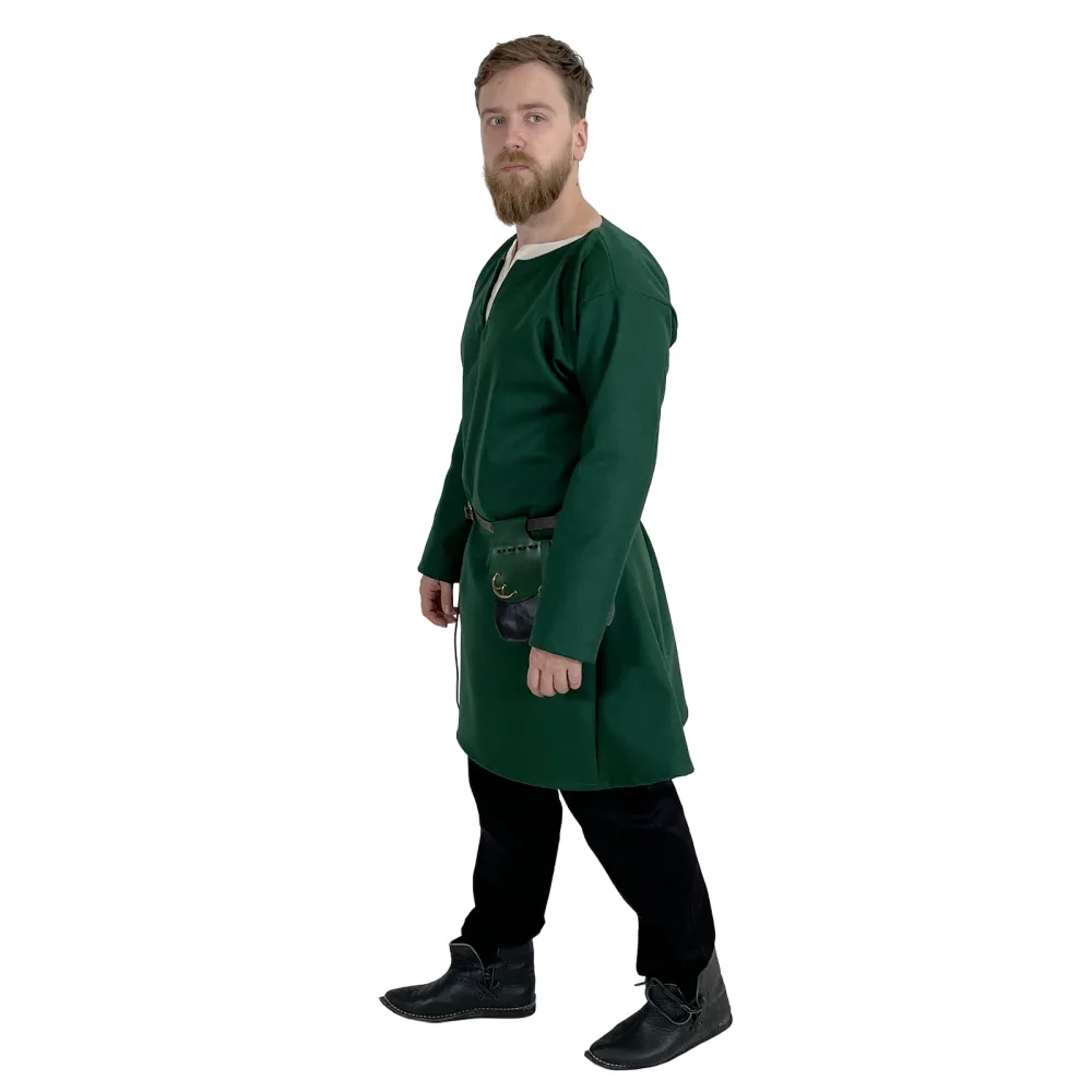 Stredoveká vlnená tunika - zelená