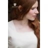 Medieval dress with wide sleeves - natural