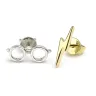 Harry Potter Silberohrringe - Blitz und Brille (Ag 925)