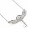 Harry Potter Silver Necklace - Flying Key with Crystals (Ag 925)