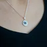 Harry Potter Silver Necklace - Platform 9 3/4 with Crystals (925 Sterling Silver)