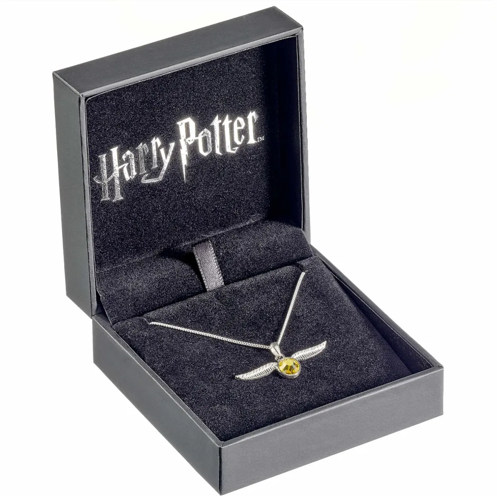 Stříbrný náhrdelník Harry Potter - Zlatonka s krystaly (Ag 925)