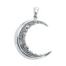 Druidic Oak Moon Silver Pendant (Ag 925)
