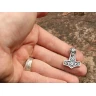 Silberner Anhänger Thors Hammer mit Spiralen (Ag 925)
