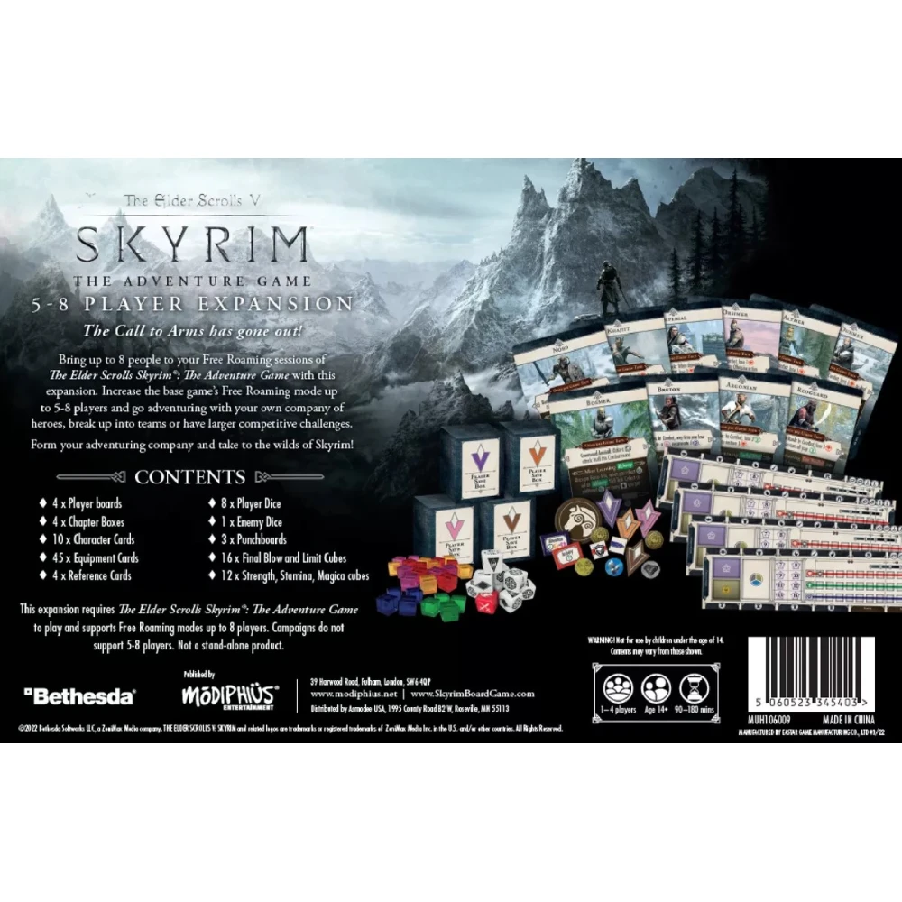 The Elder Scrolls V: Skyrim - Adventure Board Game: 5-8 Player Expansion