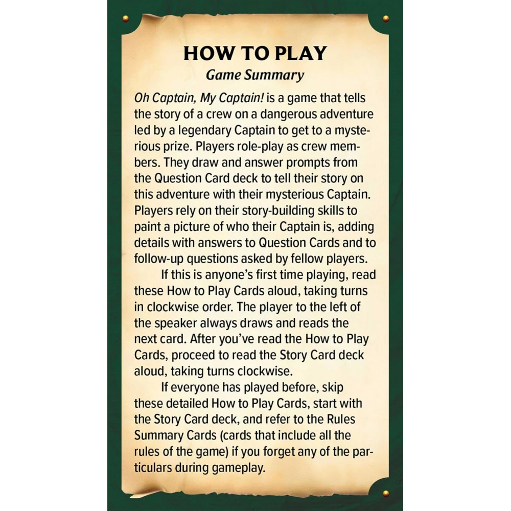 The Ultimate RPG Series Presents: Oh Captain, My Captain! - A Quick-Play Fantasy RPG