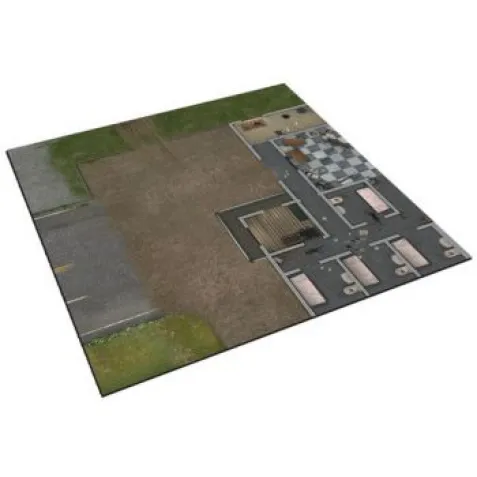 The Walking Dead: All Out War - Prison Grounds Deluxe Gaming Mat