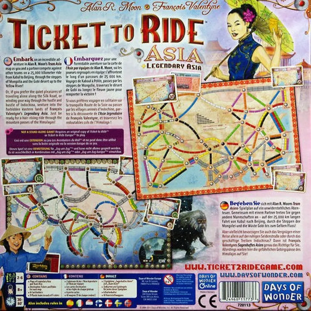 Ticket to Ride Map Collection: Volume 1 - Team Asia and Legendary Asia
