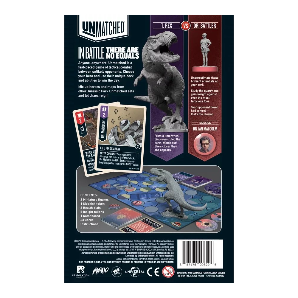 Unmatched: Jurassic Park Sattler vs T-Rex