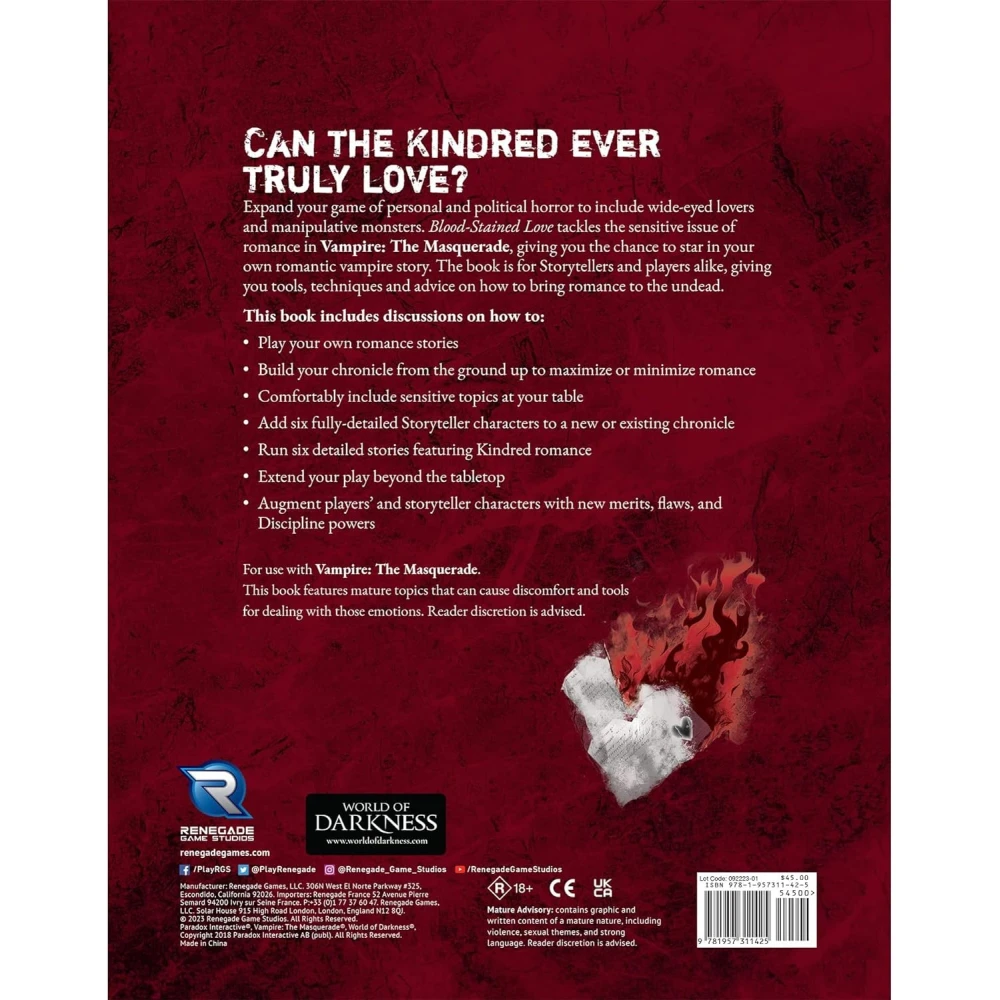 Vampire: The Masquerade 5th Edition Blood-Stained Love