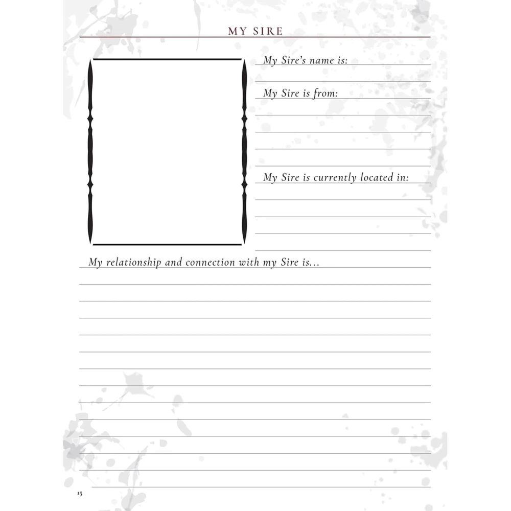 Vampire: The Masquerade 5th Edition Character Journal