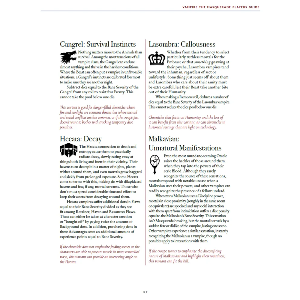 Vampire: The Masquerade 5th Edition Players Guide