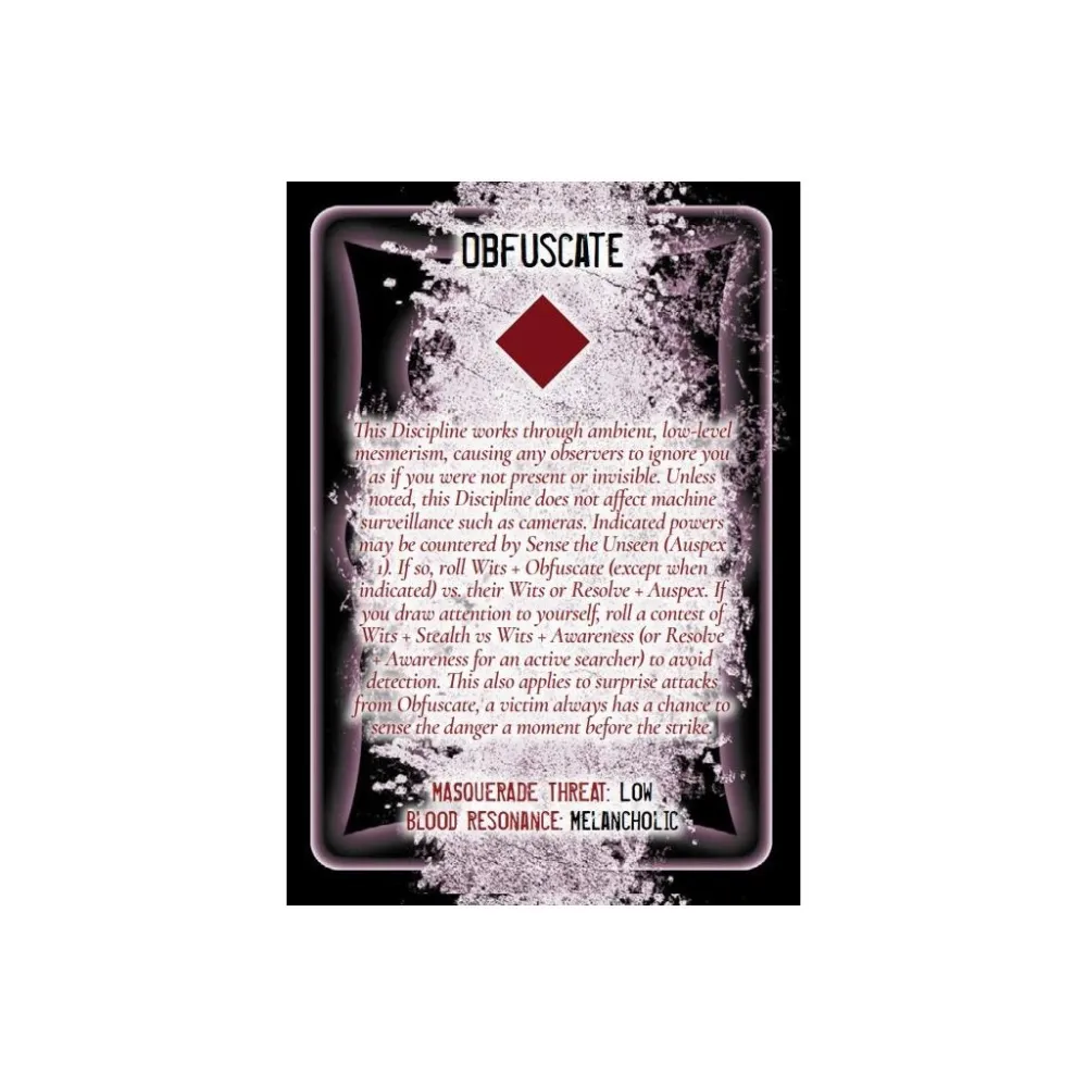 Vampire: The Masquerade - Discipline and Blood Magic Cards