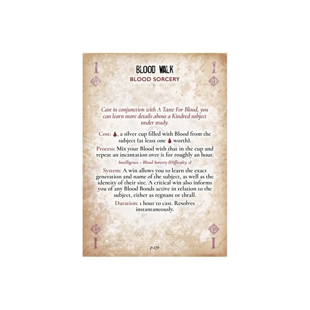Vampire: The Masquerade - Discipline and Blood Magic Cards