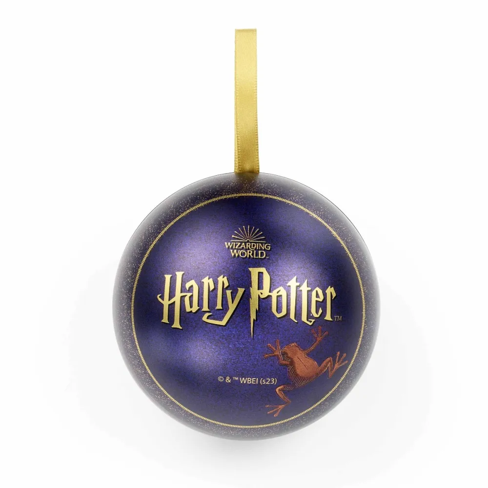 Vianočná guľa Harry Potter s odznakmi čokoládovej žabky