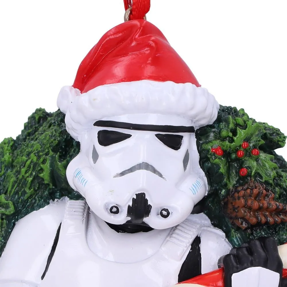 Vianočná ozdoba Star Wars - Stormtrooper s vianočným vencom
