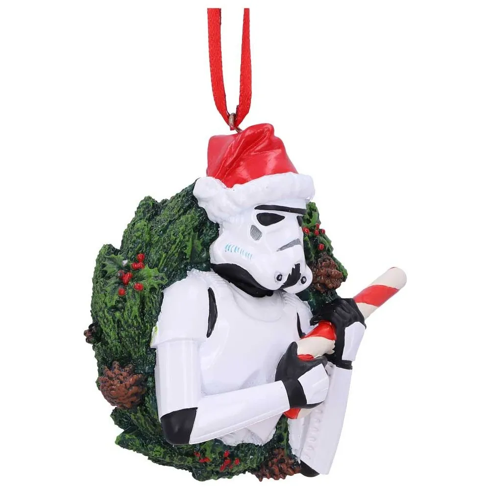 Vianočná ozdoba Star Wars - Stormtrooper s vianočným vencom