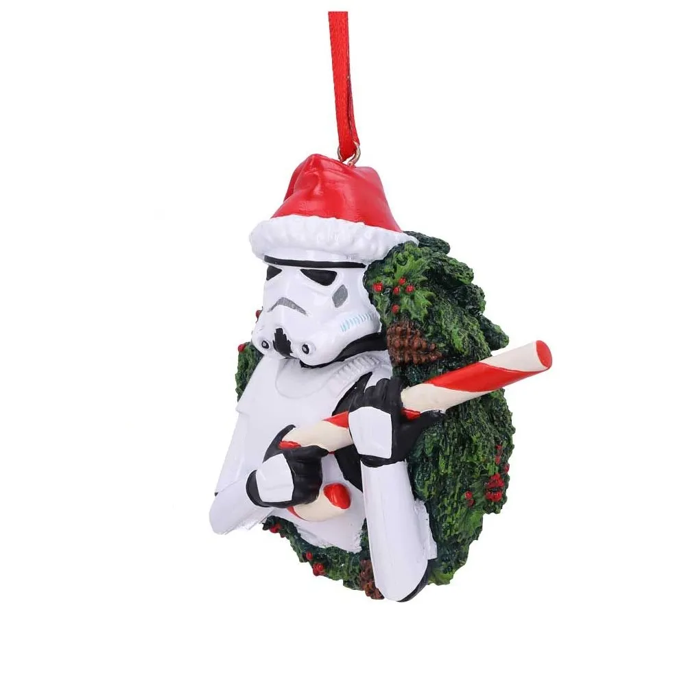 Vianočná ozdoba Star Wars - Stormtrooper s vianočným vencom