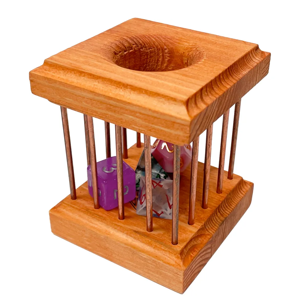 Dice jail - mahogany
