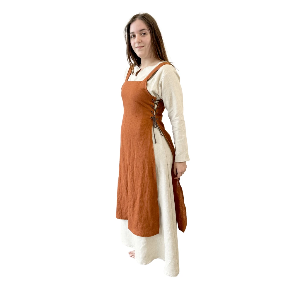 Vikingské zásterové šaty - tehlové