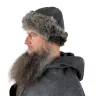 Woolen hat with fur - round
