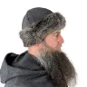 Woolen hat with fur - round