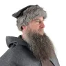 Woolen hat with fur - pointed