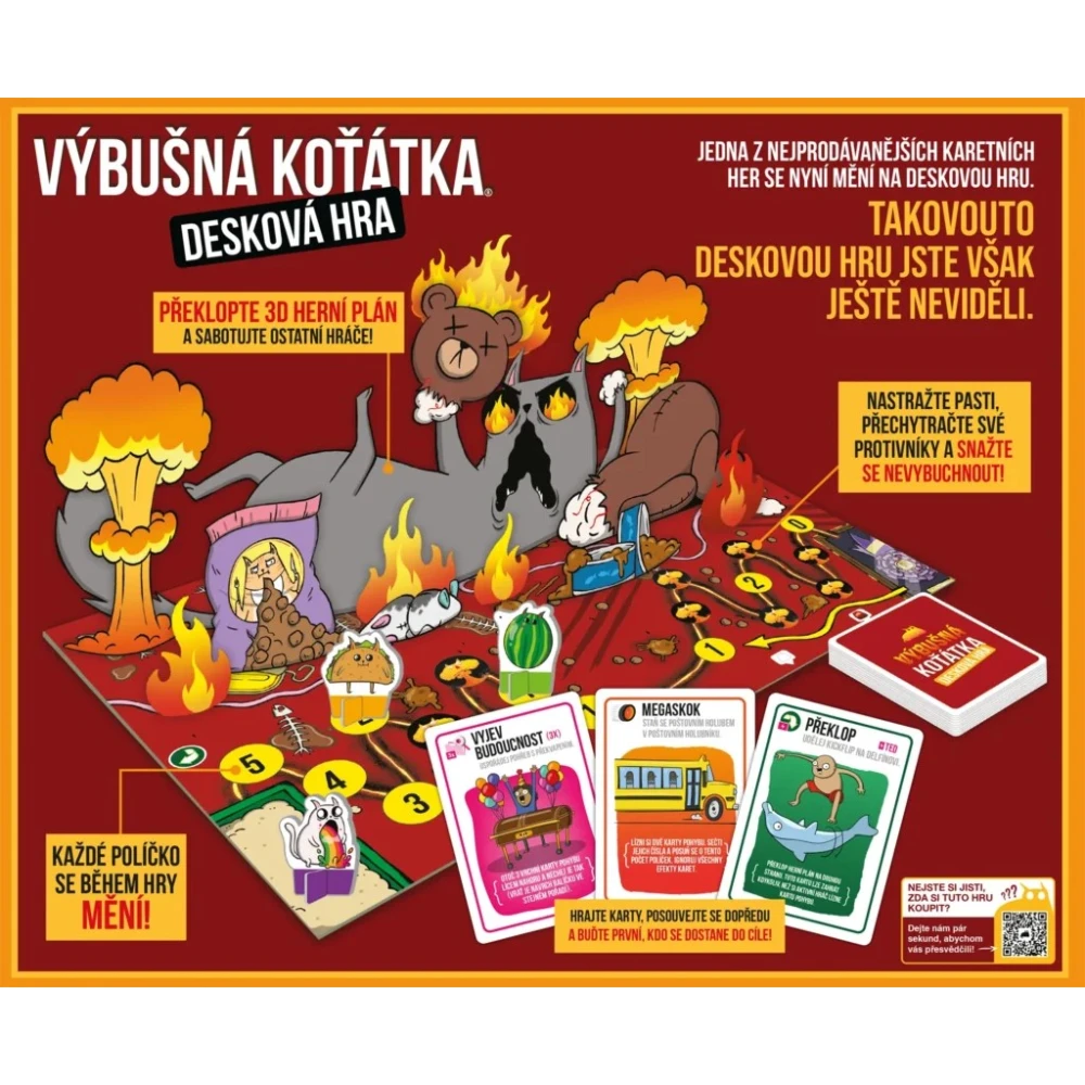Výbušné mačiatka: stolová hra