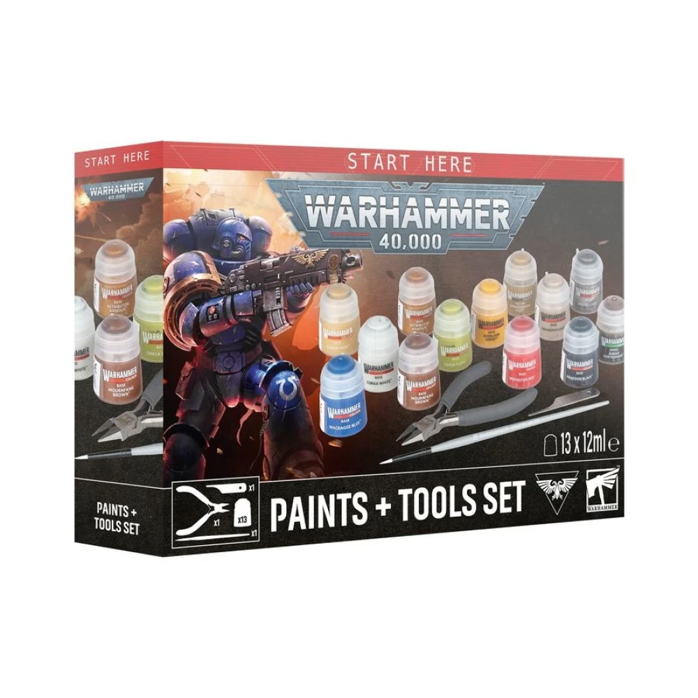 Warhammer 40000: Paints + Tools Set (11. edice)